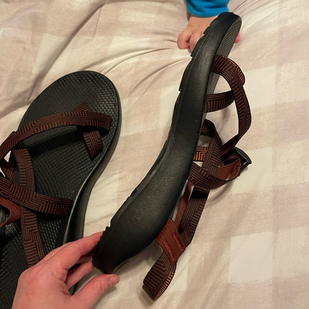 Chaco Men's Sandals in Black and Red - Picture 5 of 6